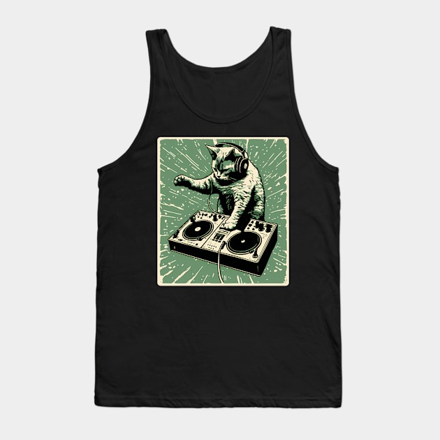 Dj Cat Tank Top by Sun Do Gan